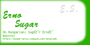 erno sugar business card